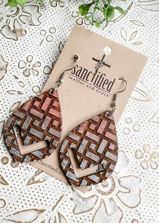 Cobblestone Macrame Drop Laser Engraved Digital Download