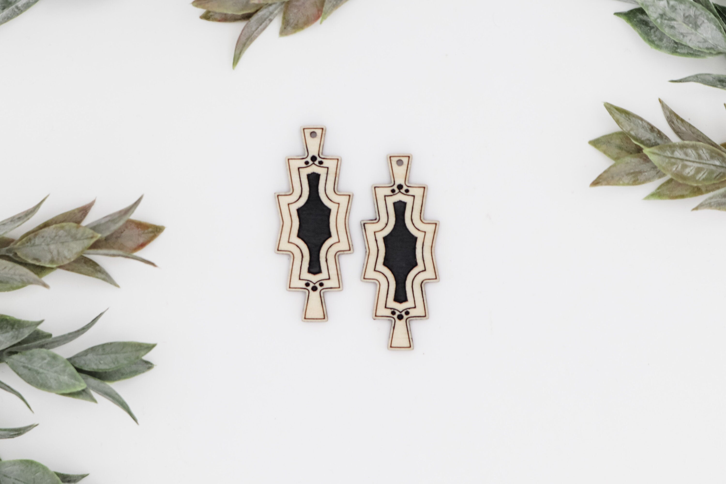 Aztec Inlay Optional Laser Engraved Earring Digital Download – Pearlandpeg