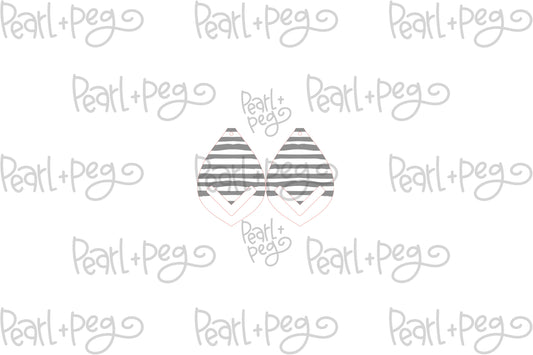 Classic Stripe Macrame Laser Engraved Earring Digital Download