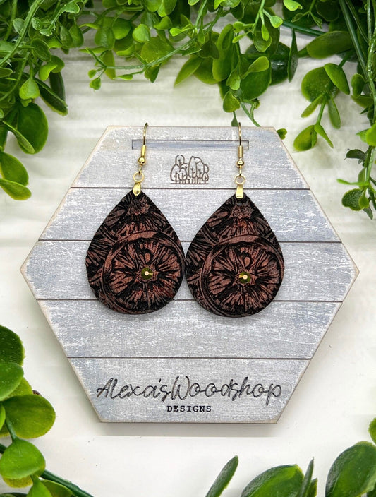 Distressed Citrus Summer Laser Engraved Earrings Digital Download