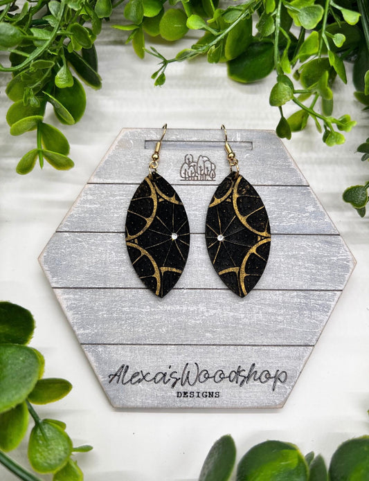 Orange Citrus Laser Engraved Earrings Digital Download