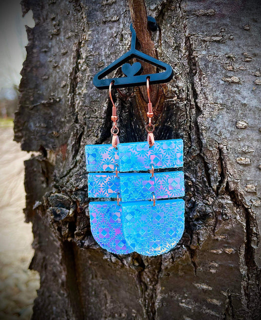 Art Floral Deco 3 Part Laser Engraved Earrings Digital Download