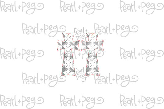 Square X Cross Laser Engraved Earrings Digital Download