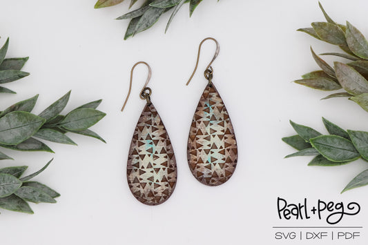 Geometric Fun Triangle Drop Laser Engraved Digital Download