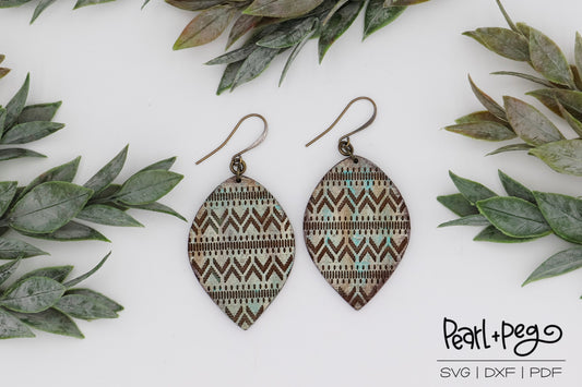 Western Sweater Drop Laser Engraved Earrings Digital Download