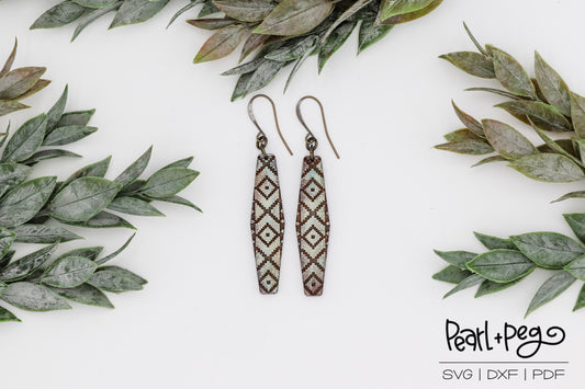 Tribal BOHO Bar Laser Engraved Earrings Digital Download