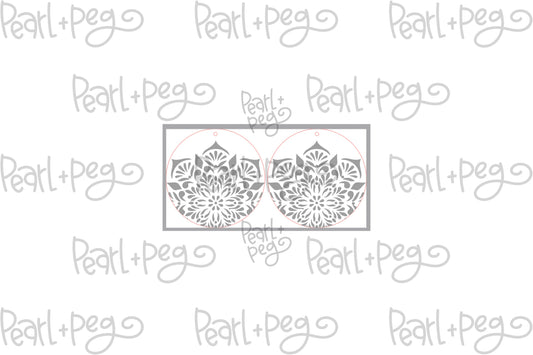 BOHO Mandala Circle Laser Engraved Earrings Digital Download