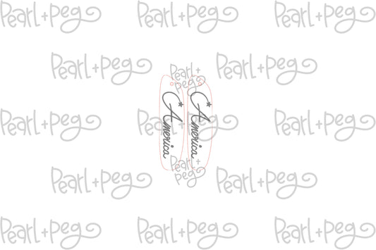 America Bar Laser Engraved Earrings Digital Download