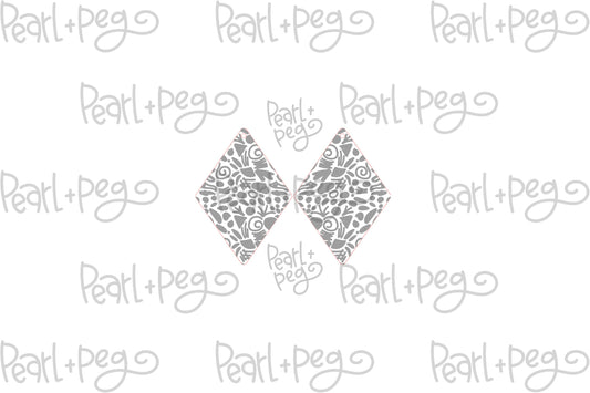 Abstract Shapes Diamond Laser Engraved Earrings Digital Download
