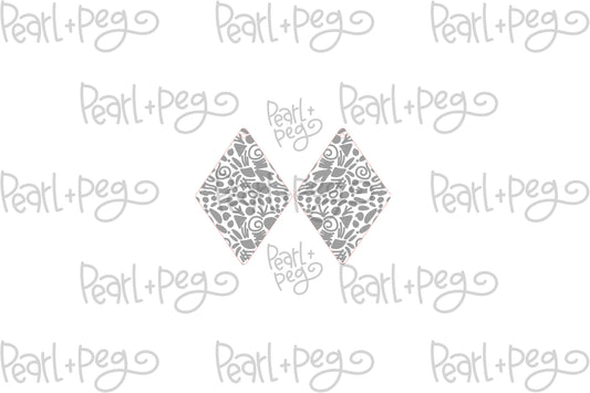 Abstract Shapes Diamond Laser Engraved Earrings Digital Download