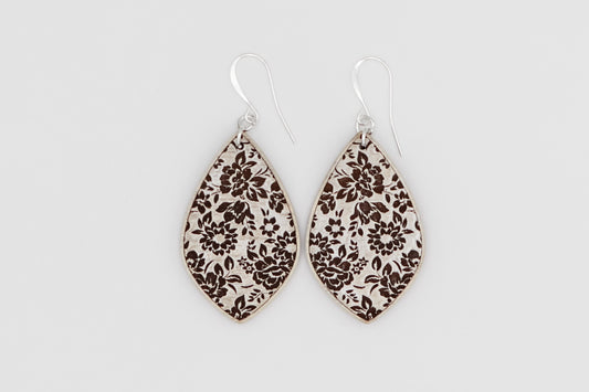 Sunburst Polka Dots Laser Engraved Earrings Digital Download