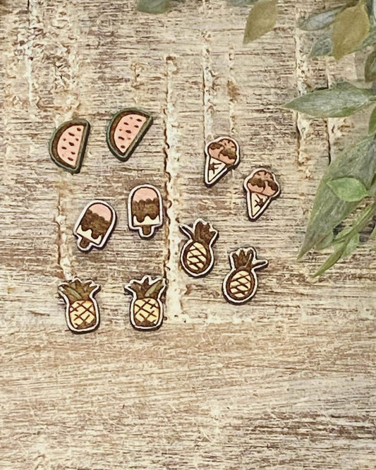 Summer Fun Studs Laser Engraved Digital Download