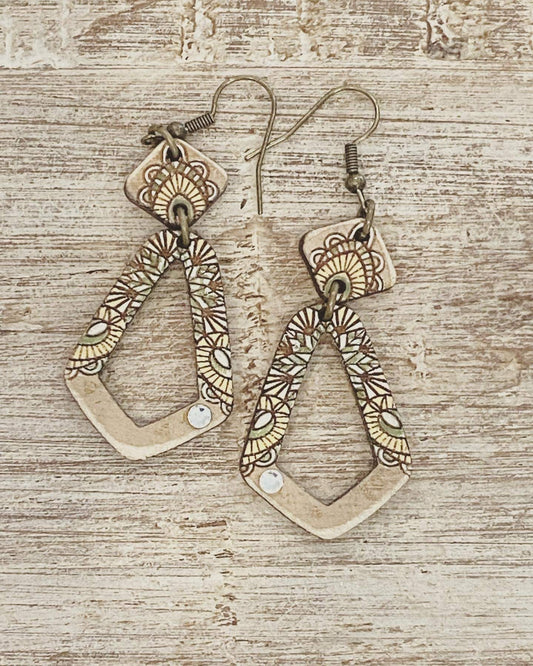 Frilly Cowgirl Hoop Laser Engraved Earrings Digital Download