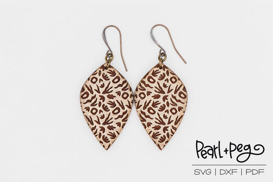 Trendy Shapes Drop Laser Engraved Earrings Digital Download