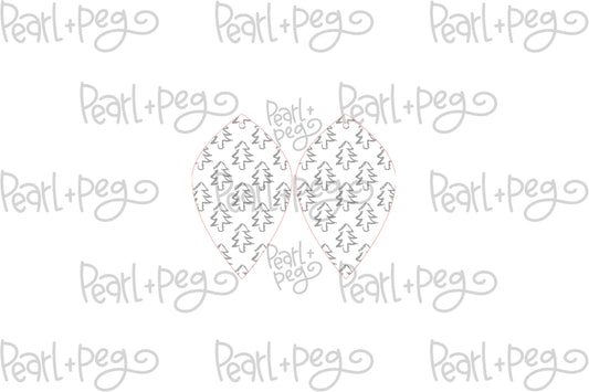 Christmas Cutout Trees Laser Engraved Digital Download