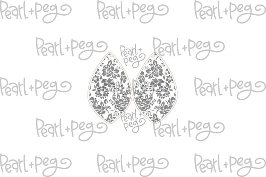 Doily Pattern Drop Laser Engraved Earrings Digital Download