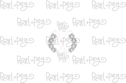 Pumpkins Side Lined Laser Engraved Earrings Digital Download