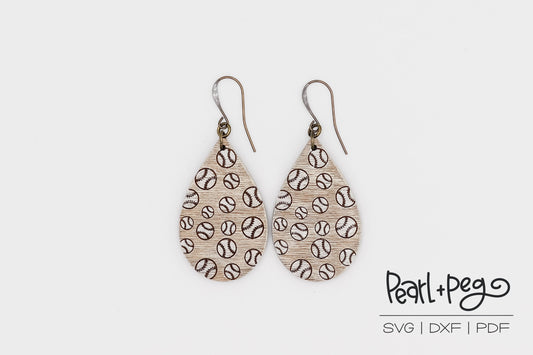 Sports Teardrop Bundle Laser Engraved Earrings Digital Download