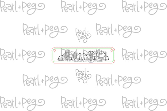 Desert Scene Bar Necklace Laser Engraved Digital Download