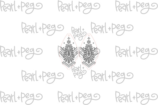 Gatsby Drop Laser Engraved Earrings Digital Download