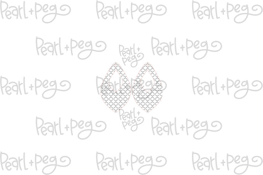 Simple Angled Hoop Laser Engraved Earrings Digital Download