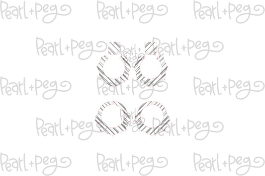 Slanted Lined 2 Shapes Laser Engraved Earrings Digital Download