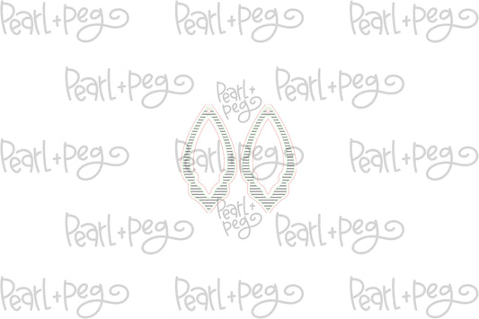 Simple Lines Elegant Hoop Laser Engraved Earrings Digital Download