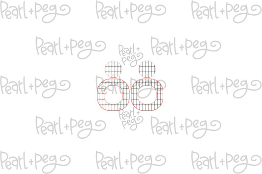 Square and Circle Boxes Laser Engraved Earrings Digital Download