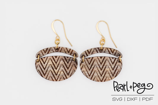 Wild Zag 2 Part Laser Engraved Earrings Digital Download