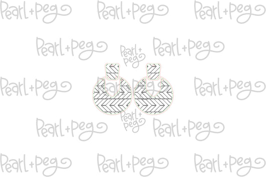 Tribal Lines 2 Part Gap Laser Engraved Earrings Digital Download