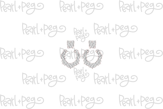 Stepping Stone 2 Part Crown Laser Engraved Earrings Digital Download