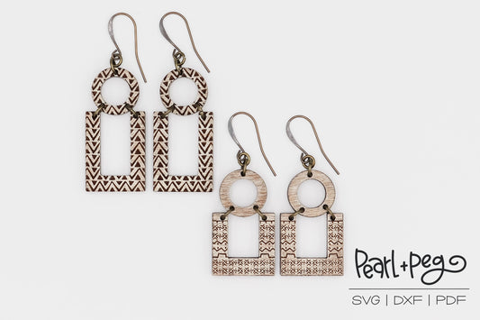 Boxed Donut Bundle Laser Engraved Earrings Digital Download