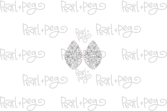 Spider Web Drop Laser Engraved Earrings Digital Download