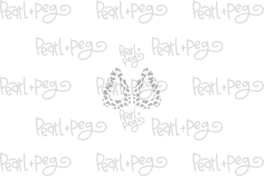 Cow Print Triangle Hoop Laser Engraved Earrings Digital Download