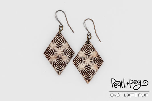 Crosshairs Diamond Bundle Laser Engraved Earrings Digital Download