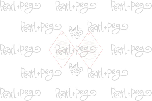 Diamond Center Cutouts Laser Engraved Earrings Digital Download