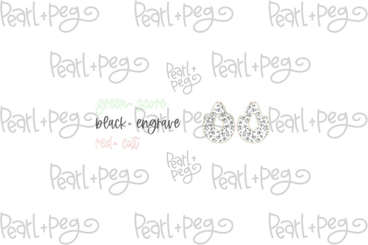 Floral Without Spiders Hoop Laser Engraved Earrings Digital Download