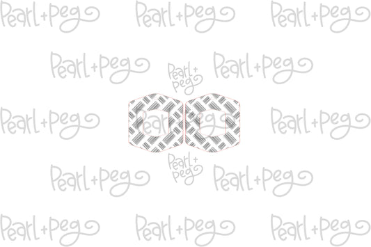 Hexagon Scratch Dashed Laser Engraved Earrings Digital Download