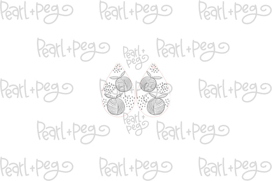 Georgia Peach Drop Laser Engraved Earrings Digital Download