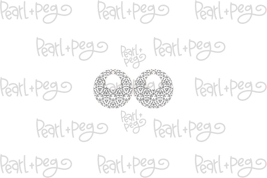 Geometric Leaves Hoop Laser Engraved Earrings Digital Download