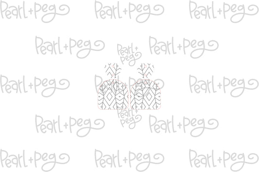 Geometric Window Two Part Laser Engraved Earrings Digital Download
