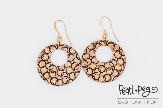 Loopy Hoops Laser Engraved Earrings Digital Download