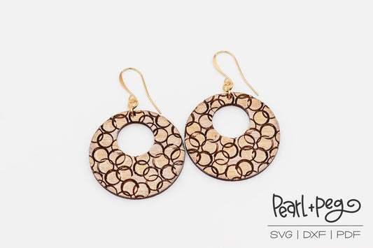 Loopy Hoops Laser Engraved Earrings Digital Download
