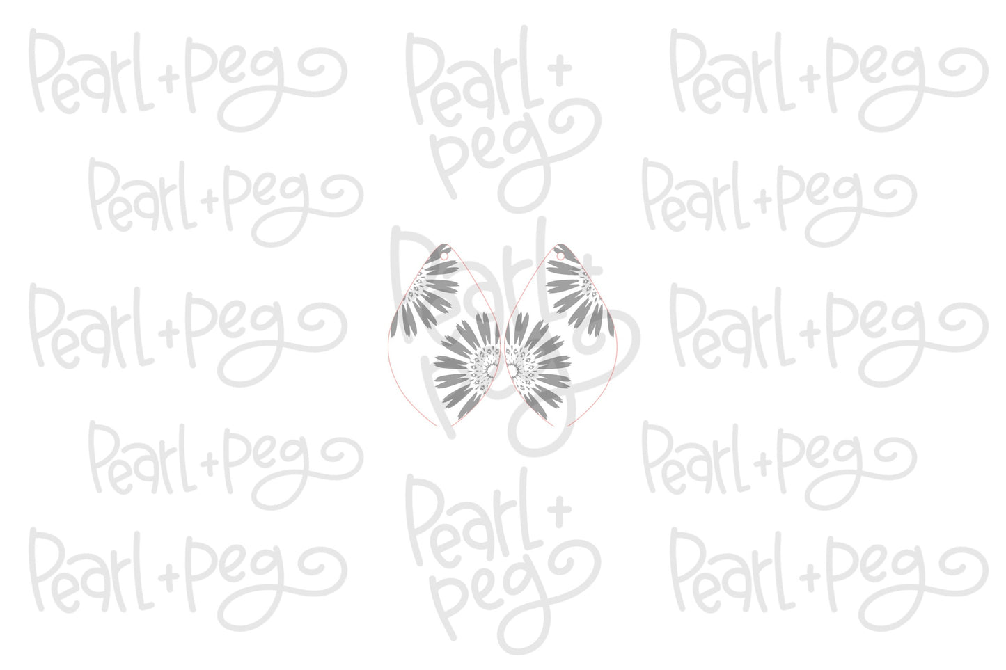 Spaced Daisy Drop Laser Engraved Earrings Digital Download