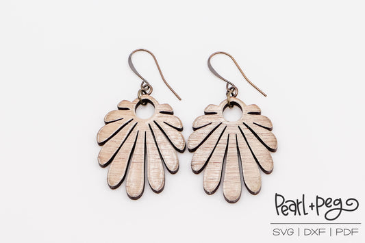 Spread Drops Hoop Laser Engraved Earrings Digital Download