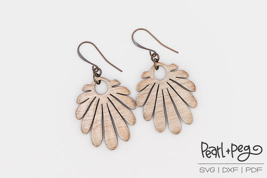 Spread Drops Hoop Laser Engraved Earrings Digital Download