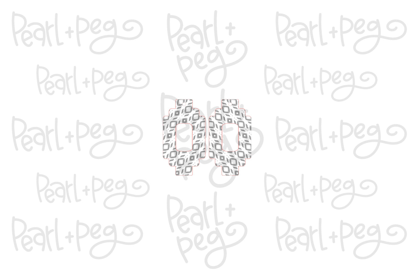 Aztec Diagonal Flow Laser Engraved Earrings Digital Download