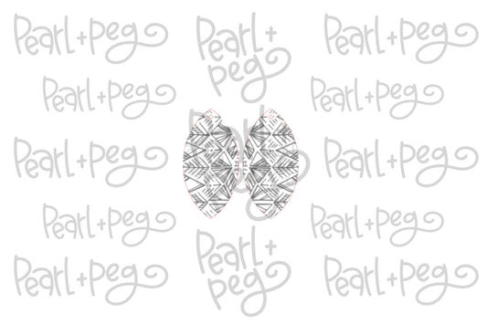 Abstract Tribal Aztec Drop Laser Engraved Earrings Digital Download