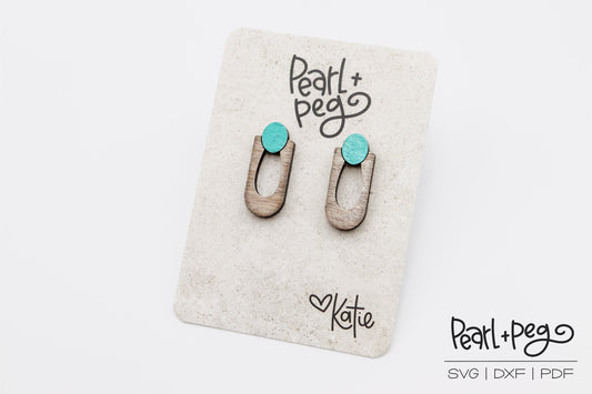 Abstract Round Droop Laser Engraved Earrings Digital Download