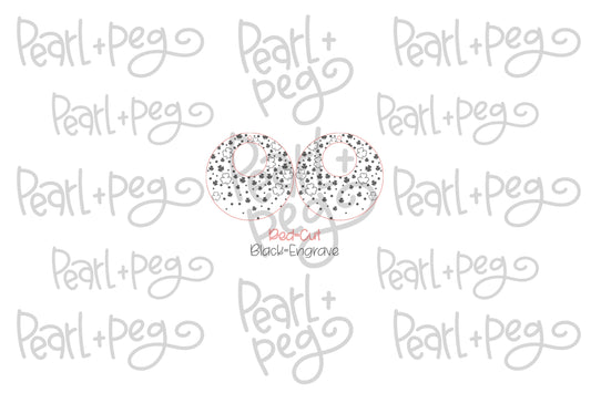 Floating Clover Round Laser Engraved Earrings Digital Download